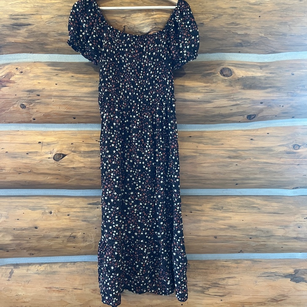 Pink Rose Floral Maxi Dress